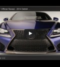 2014 Lexus RCF Video