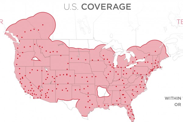 Tesla Supercharger coverage map
