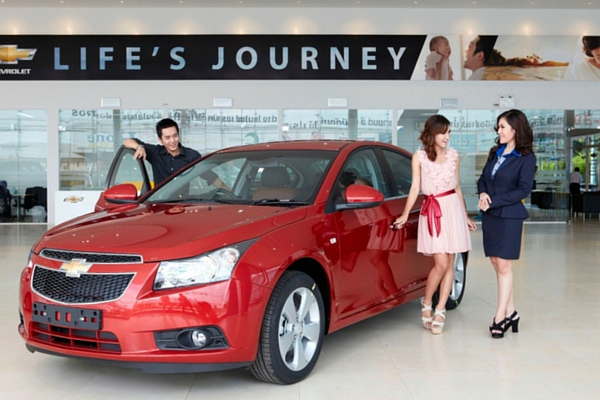 Chevrolet dealership showroom
