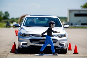 GM shows off its Front Pedestrian Braking.