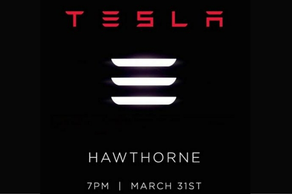 Tesla Model 3 unveil invitation