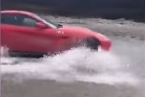 Ferrari F12 getting destroyed