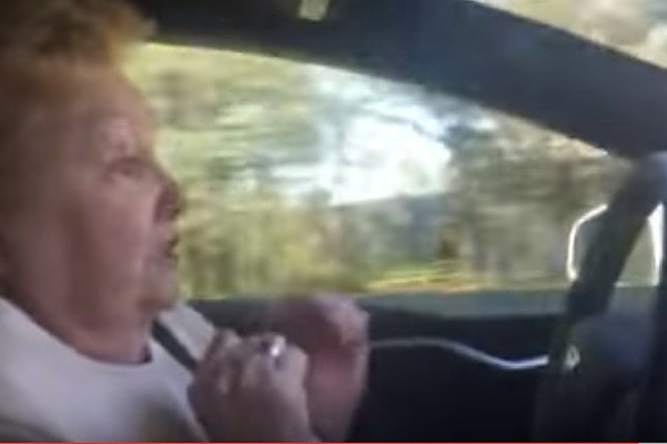 Grandma uses Tesla's AutoPilot