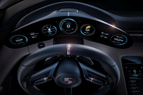 Porsche Mission E concept interior