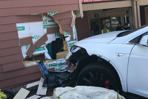 Crashed Tesla Model X