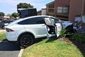 Crashed Tesla Model X